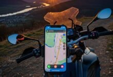 i phone and motor bike